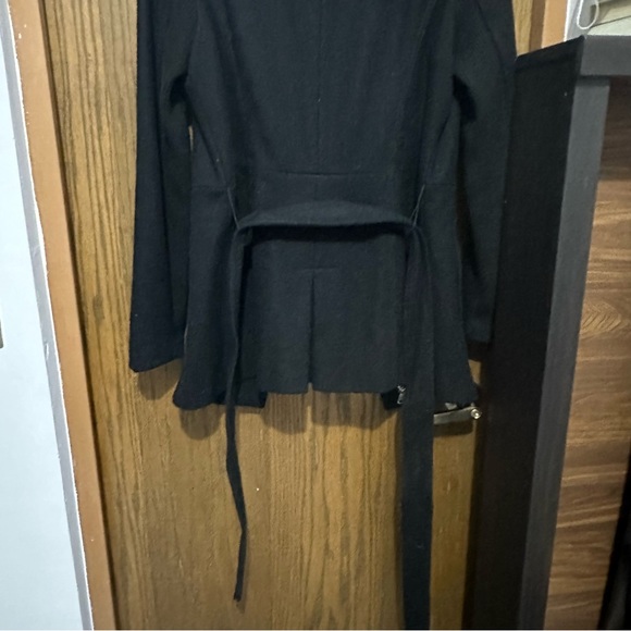 Express women lapel wool black coat Small - Picture 13 of 16
